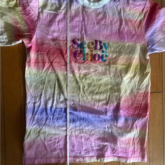 See By Chloe Pink and Yellow Short Sleeve Tee - Picture 3 of 3